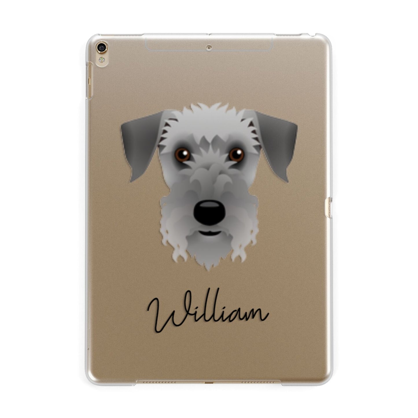 Cesky Terrier Personalised Apple iPad Gold Case