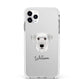 Cesky Terrier Personalised Apple iPhone 11 Pro Max in Silver with White Impact Case