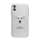 Cesky Terrier Personalised Apple iPhone 11 in White with Bumper Case