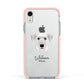 Cesky Terrier Personalised Apple iPhone XR Impact Case Pink Edge on Silver Phone