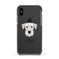 Cesky Terrier Personalised Apple iPhone Xs Impact Case Black Edge on Black Phone