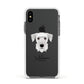 Cesky Terrier Personalised Apple iPhone Xs Impact Case White Edge on Black Phone