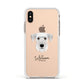 Cesky Terrier Personalised Apple iPhone Xs Impact Case White Edge on Gold Phone