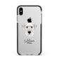 Cesky Terrier Personalised Apple iPhone Xs Max Impact Case Black Edge on Silver Phone