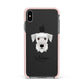 Cesky Terrier Personalised Apple iPhone Xs Max Impact Case Pink Edge on Black Phone