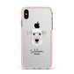 Cesky Terrier Personalised Apple iPhone Xs Max Impact Case Pink Edge on Silver Phone