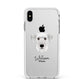 Cesky Terrier Personalised Apple iPhone Xs Max Impact Case White Edge on Silver Phone