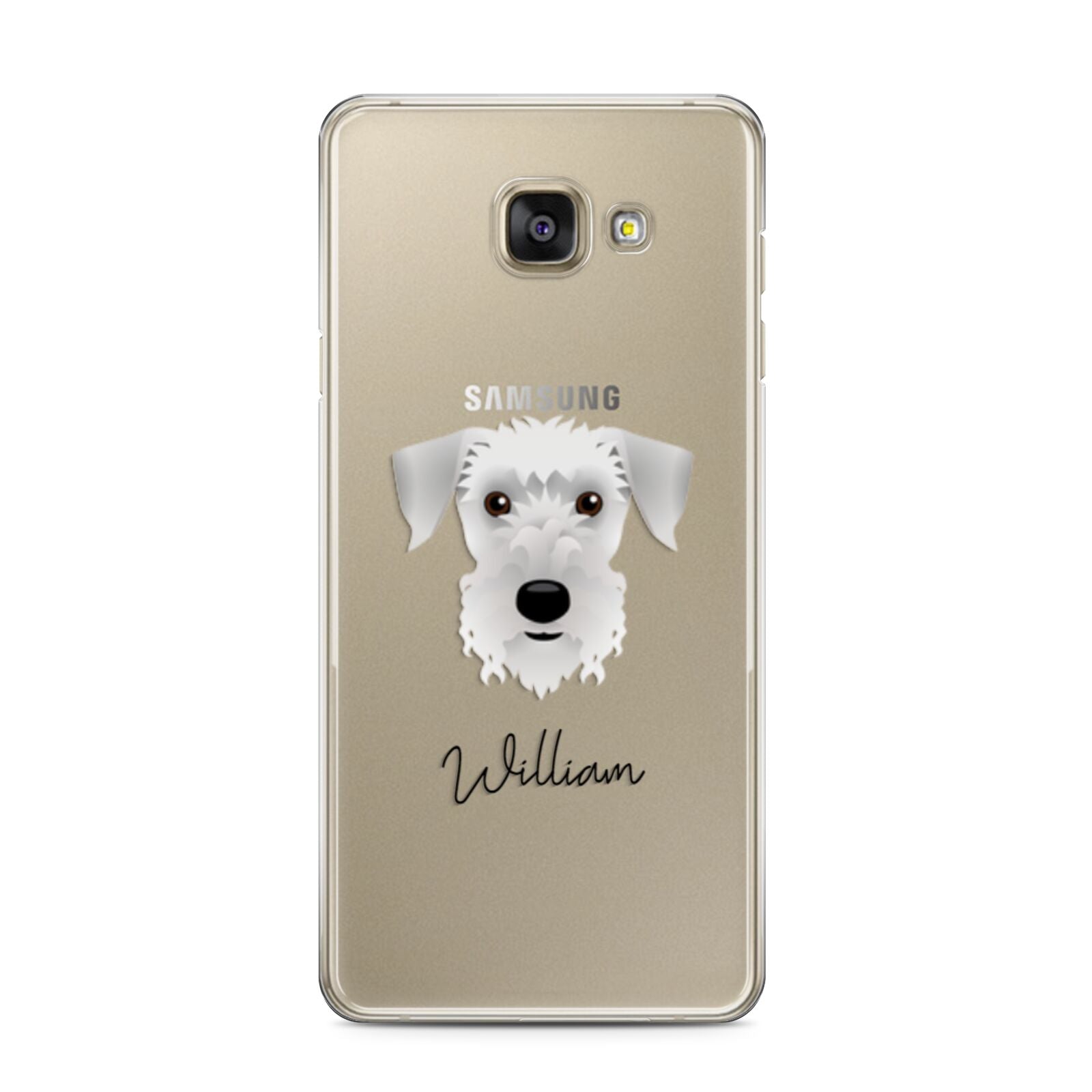 Cesky Terrier Personalised Samsung Galaxy A3 2016 Case on gold phone