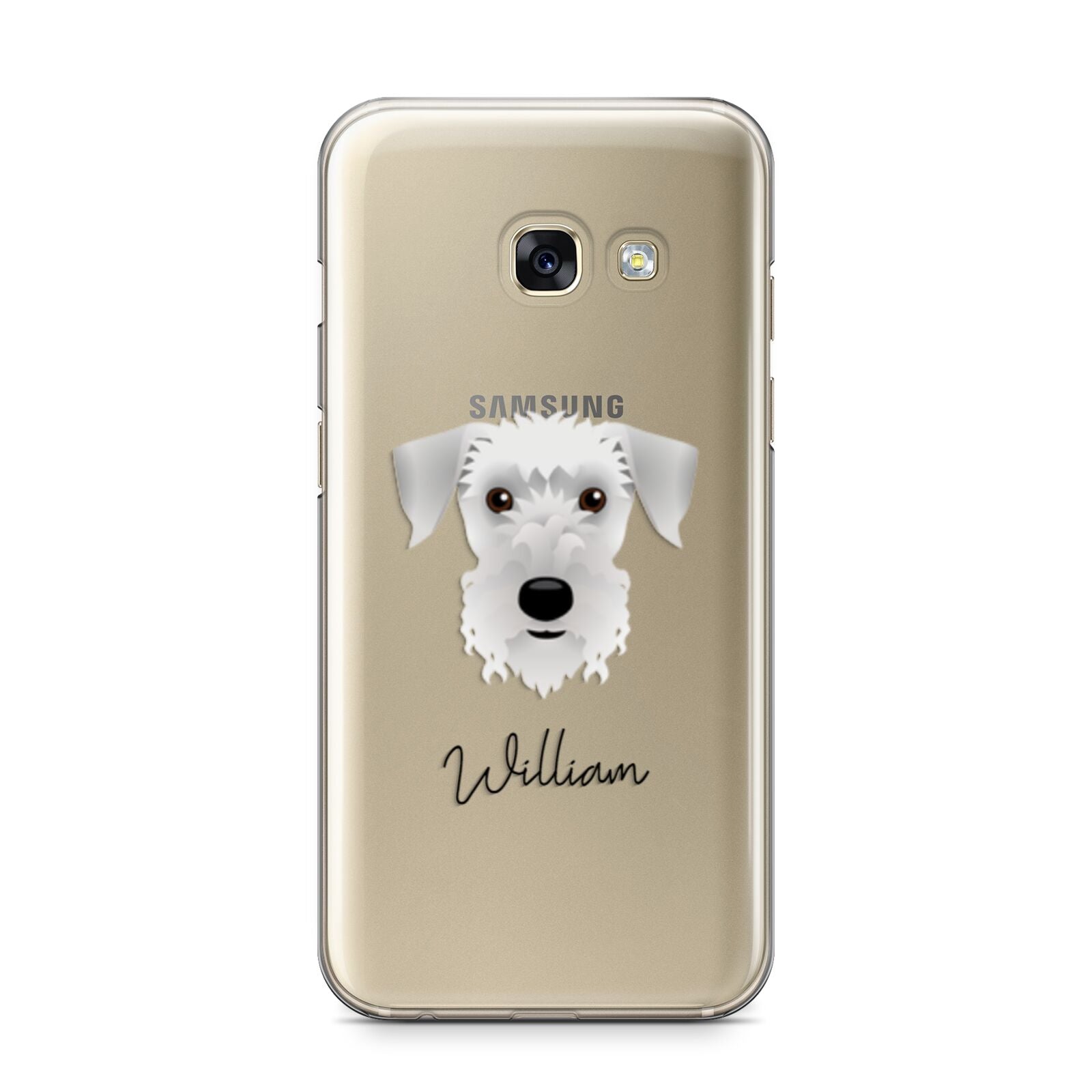 Cesky Terrier Personalised Samsung Galaxy A3 2017 Case on gold phone