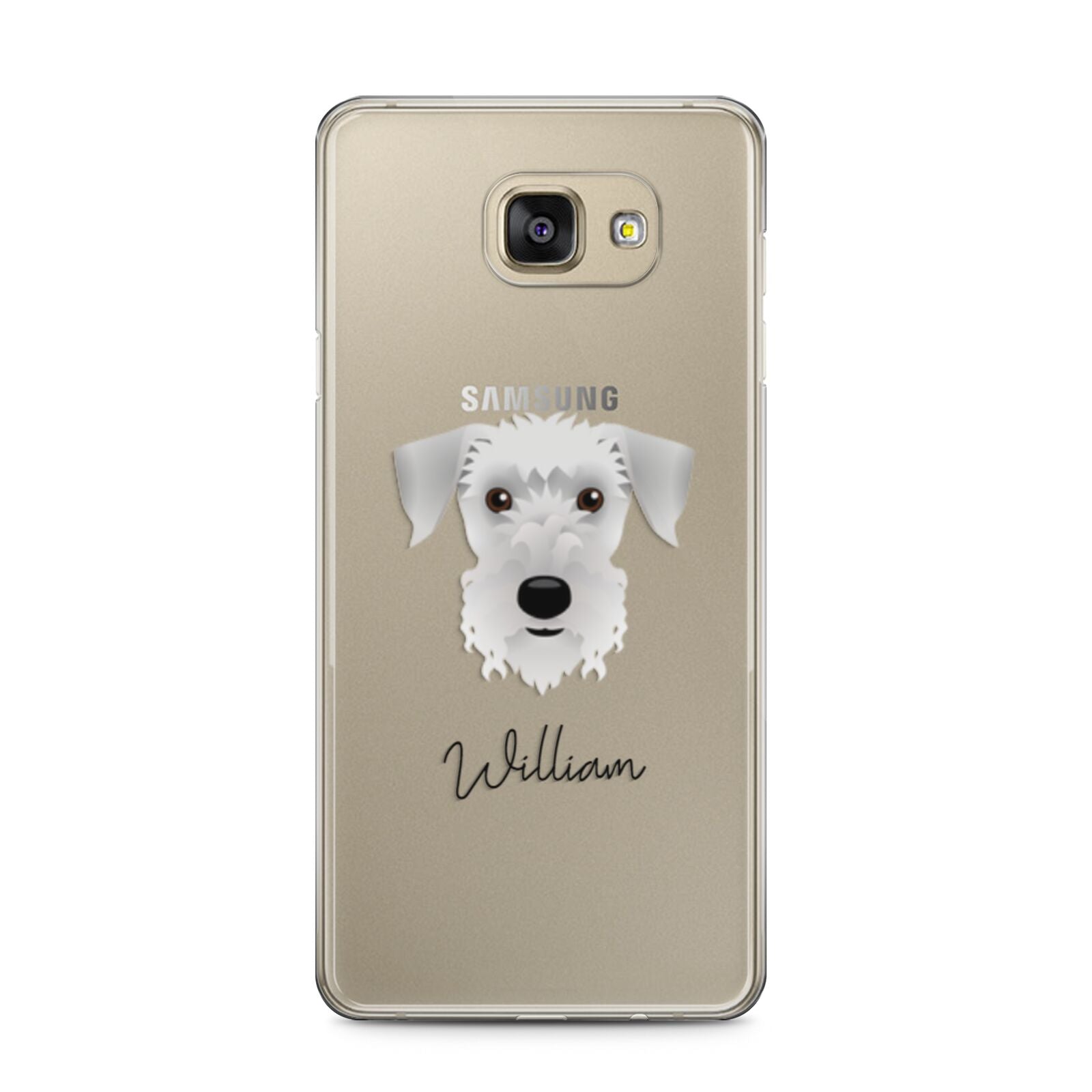 Cesky Terrier Personalised Samsung Galaxy A5 2016 Case on gold phone