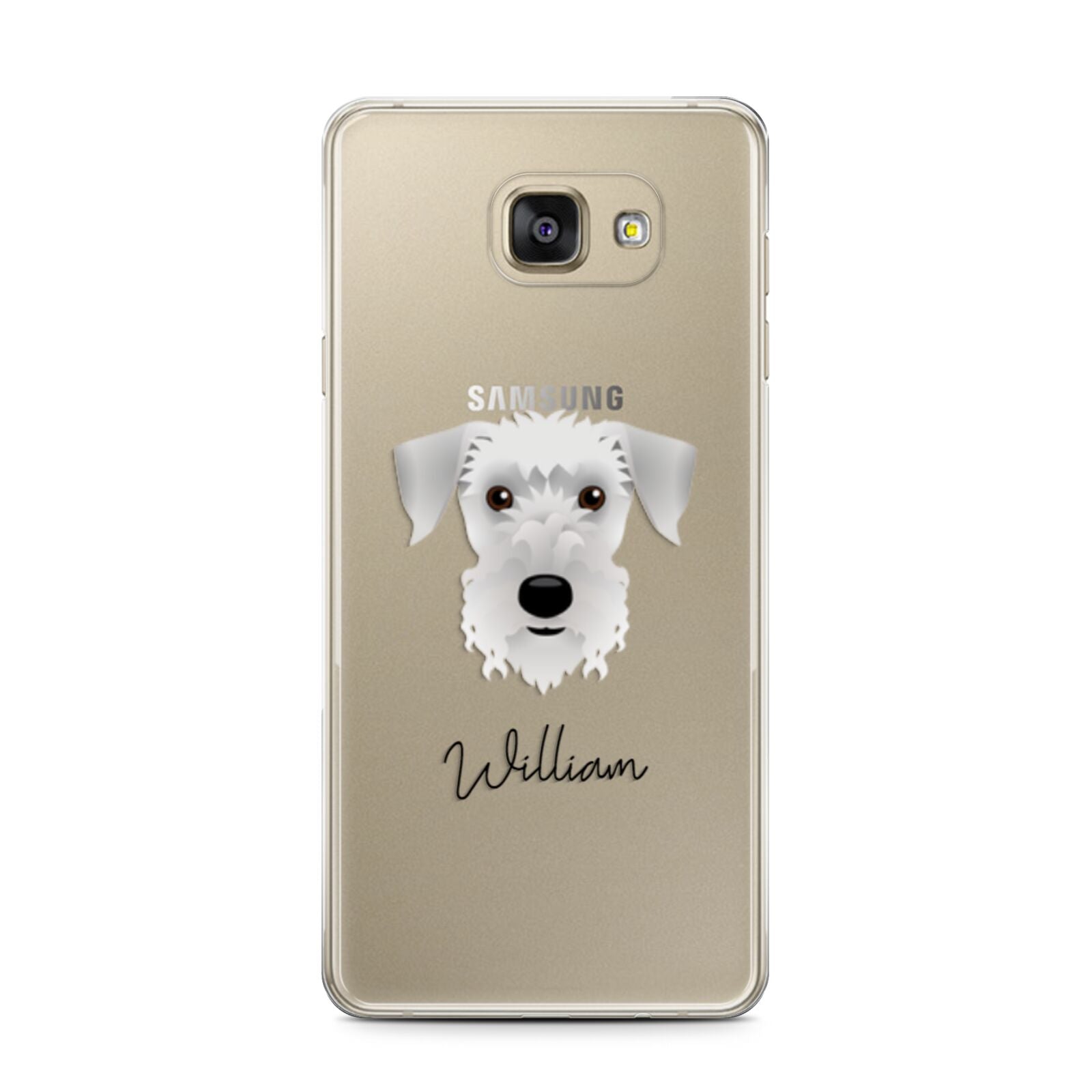 Cesky Terrier Personalised Samsung Galaxy A7 2016 Case on gold phone