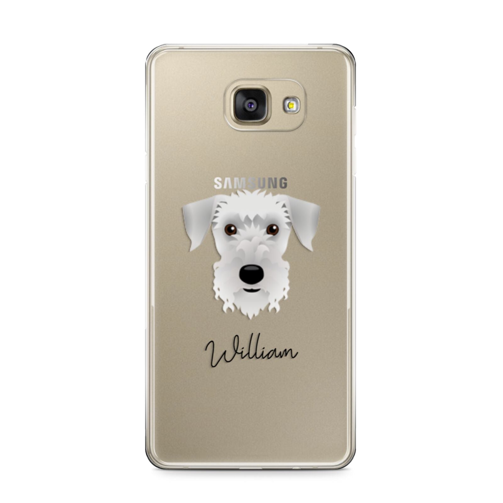 Cesky Terrier Personalised Samsung Galaxy A9 2016 Case on gold phone