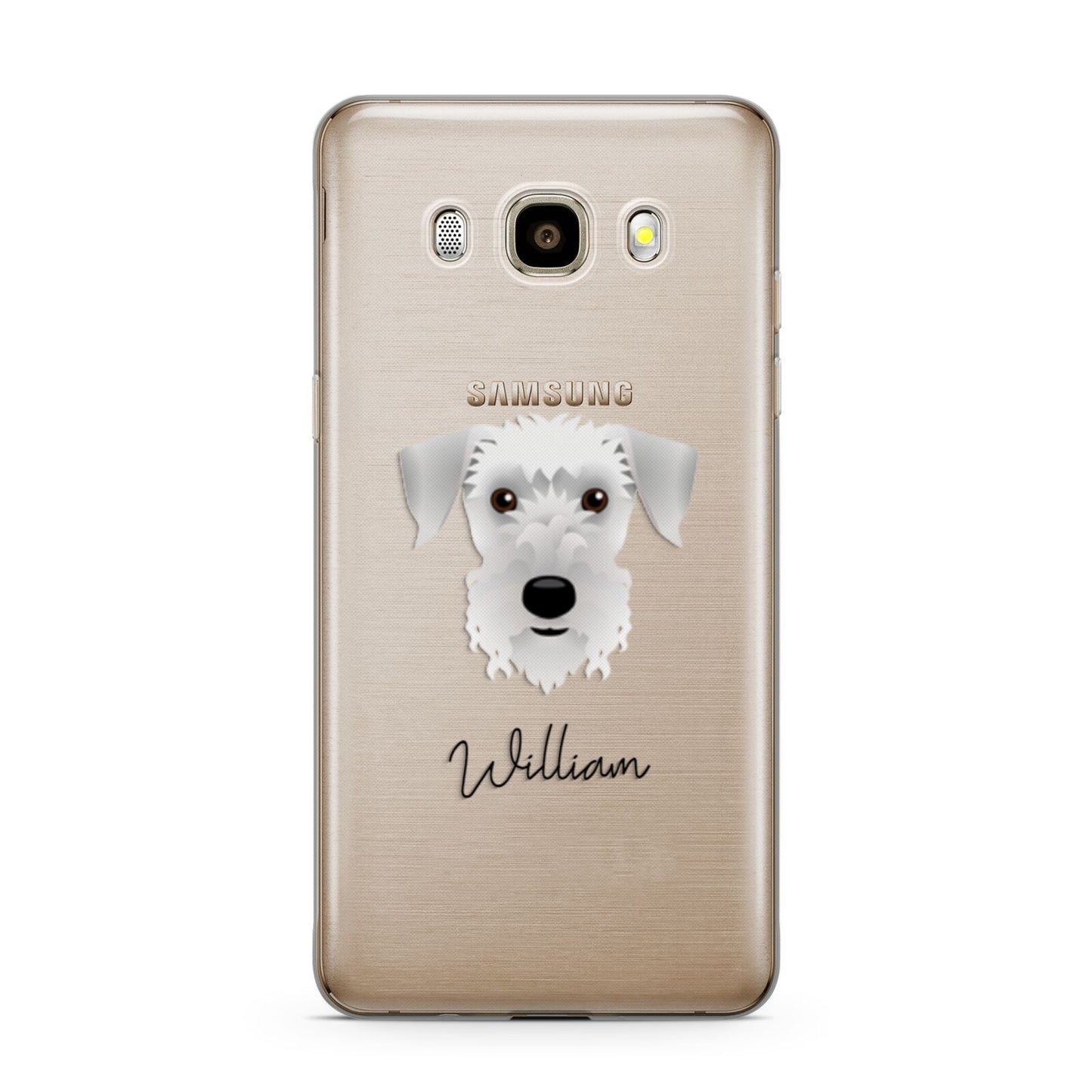 Cesky Terrier Personalised Samsung Galaxy J7 2016 Case on gold phone