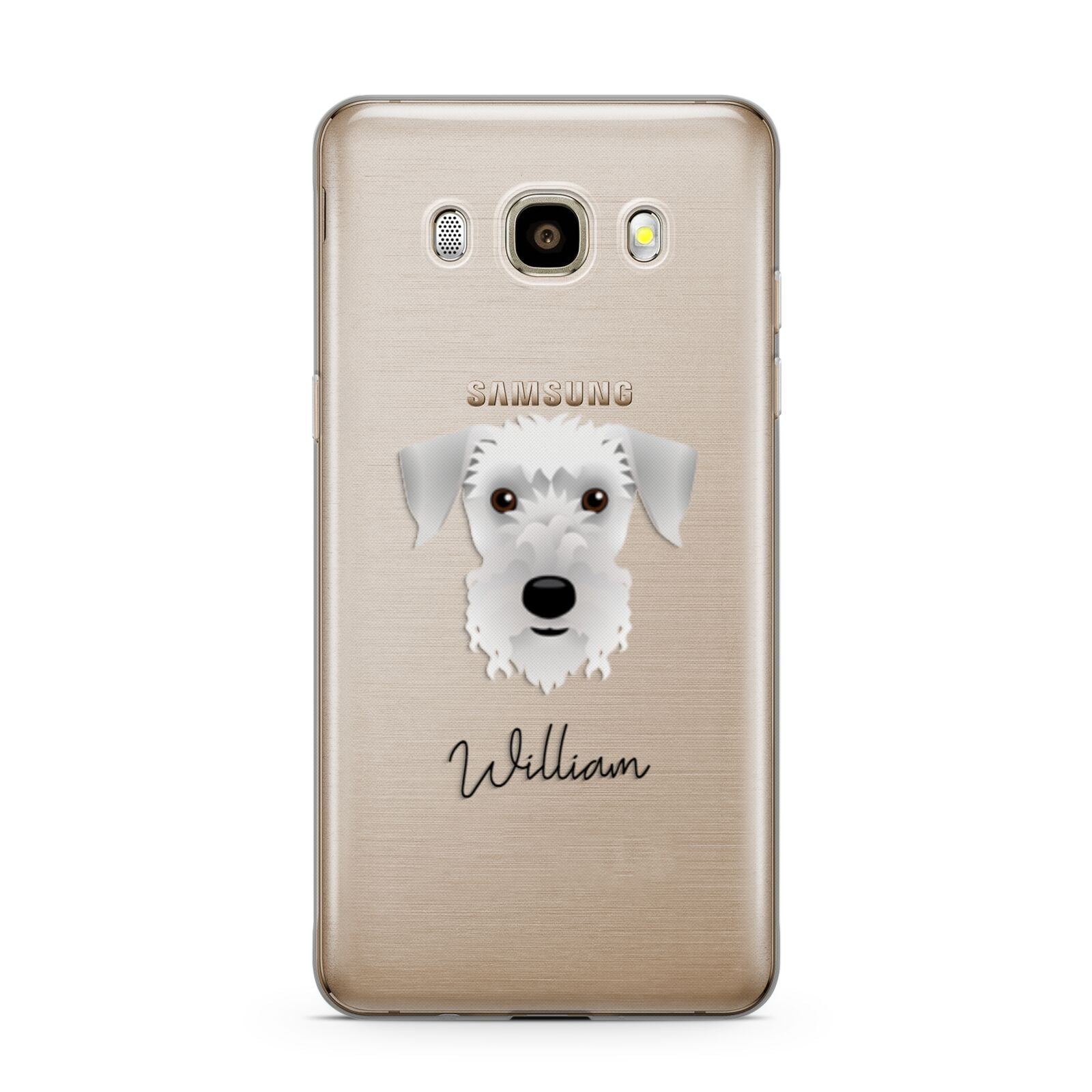 Cesky Terrier Personalised Samsung Galaxy J7 2016 Case on gold phone