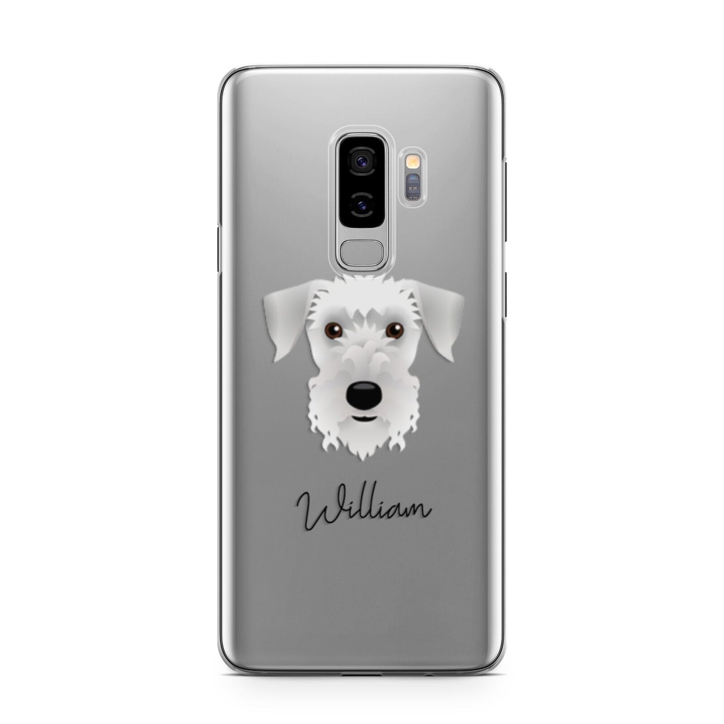 Cesky Terrier Personalised Samsung Galaxy S9 Plus Case on Silver phone