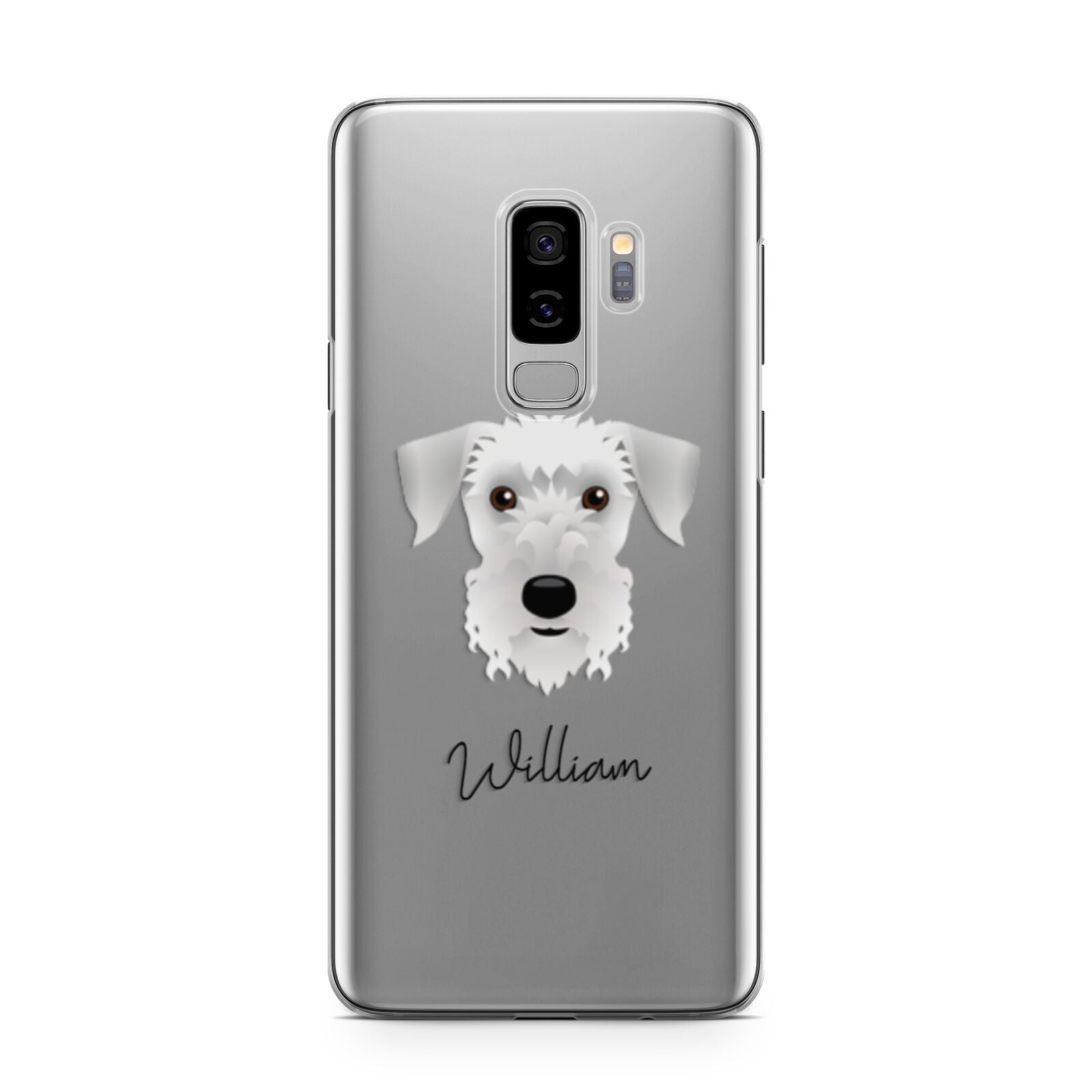 Cesky Terrier Personalised Samsung Galaxy S9 Plus Case on Silver phone