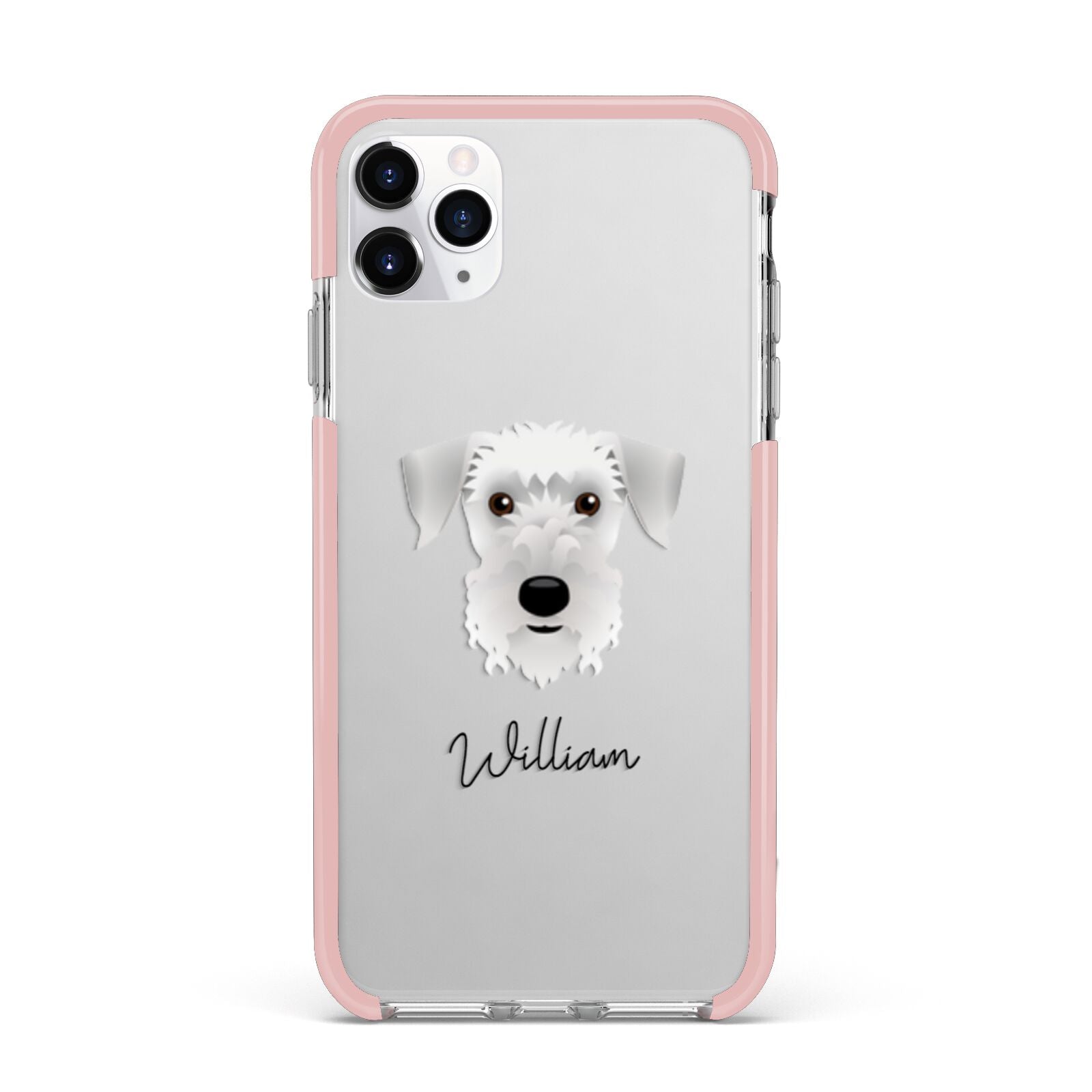 Cesky Terrier Personalised iPhone 11 Pro Max Impact Pink Edge Case