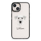 Cesky Terrier Personalised iPhone 13 Black Impact Case on Silver phone