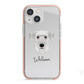 Cesky Terrier Personalised iPhone 13 Mini TPU Impact Case with Pink Edges