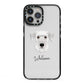 Cesky Terrier Personalised iPhone 13 Pro Max Black Impact Case on Silver phone