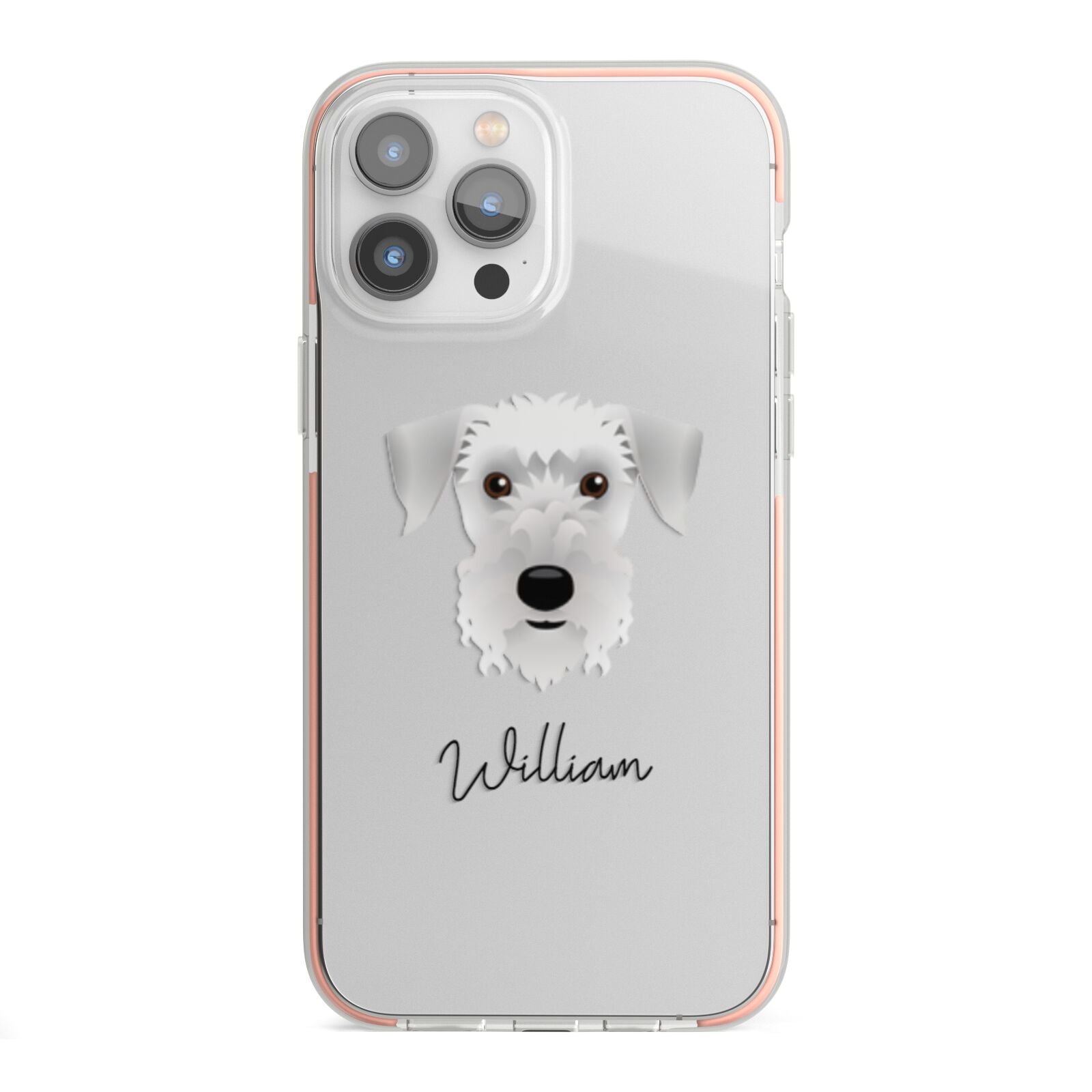 Cesky Terrier Personalised iPhone 13 Pro Max TPU Impact Case with Pink Edges