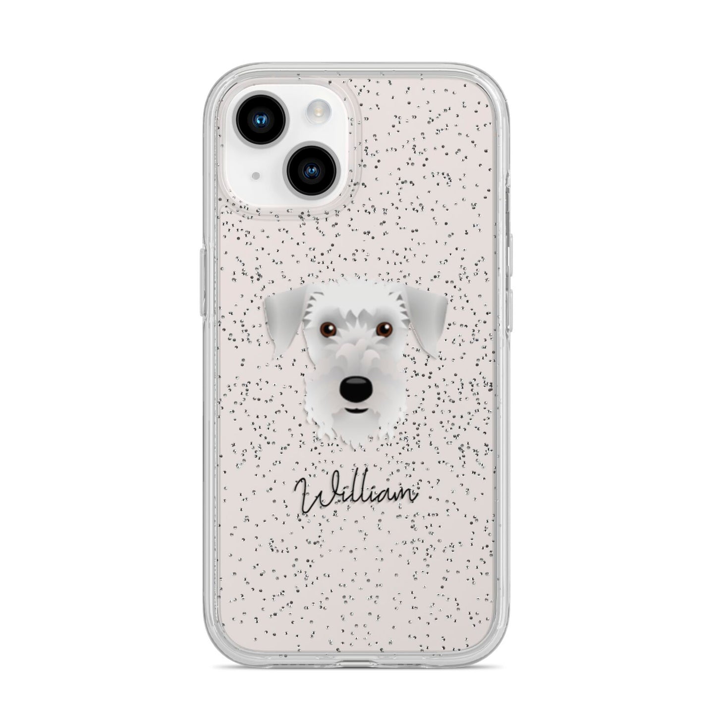 Cesky Terrier Personalised iPhone 14 Glitter Tough Case Starlight