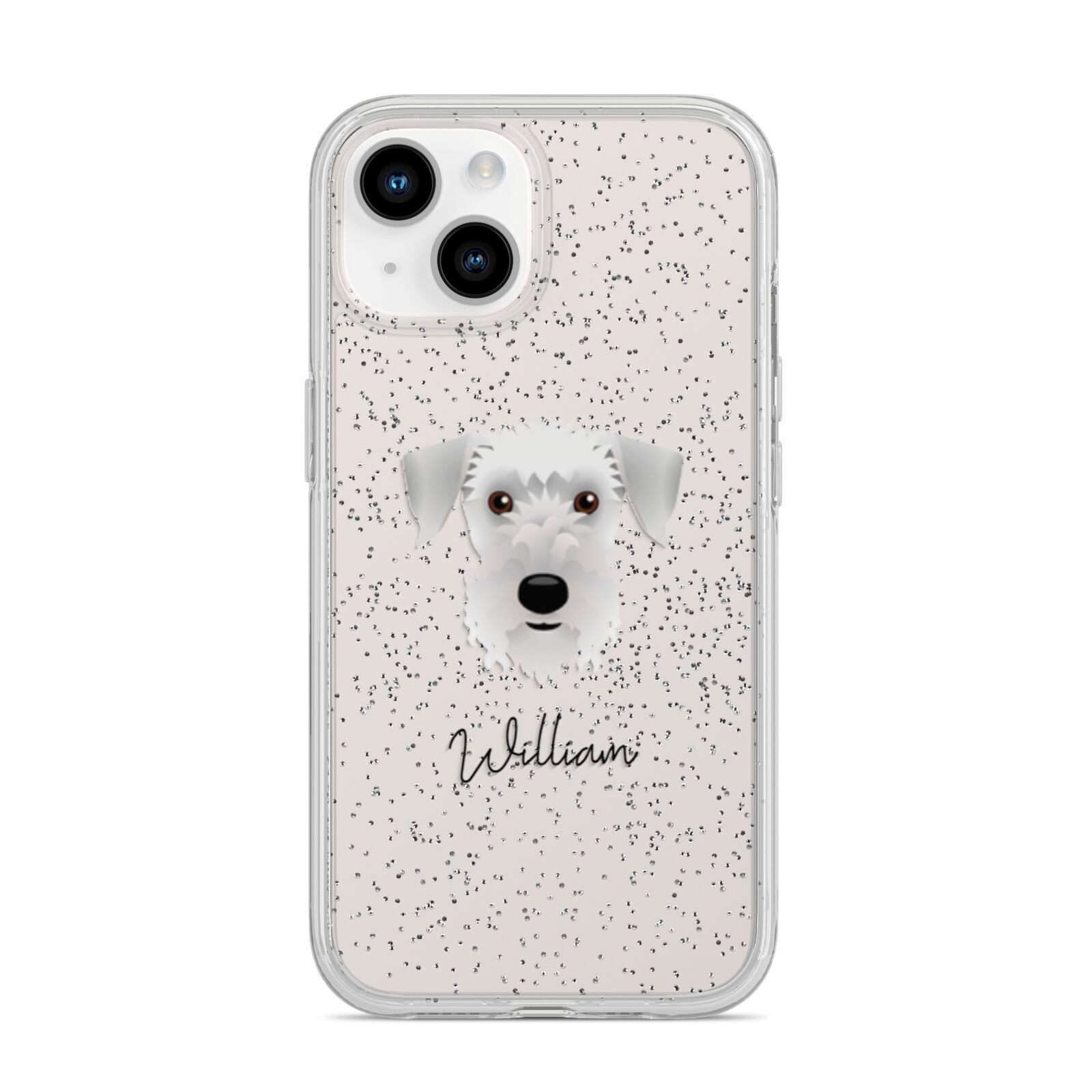 Cesky Terrier Personalised iPhone 14 Glitter Tough Case Starlight