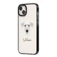 Cesky Terrier Personalised iPhone 14 Plus Black Impact Case Side Angle on Silver phone