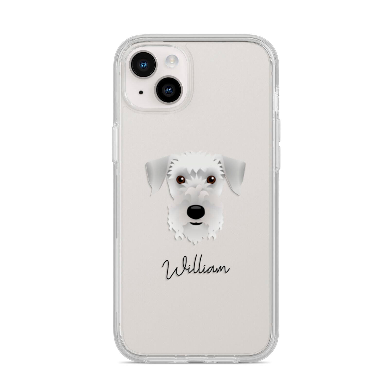 Cesky Terrier Personalised iPhone 14 Plus Clear Tough Case Starlight