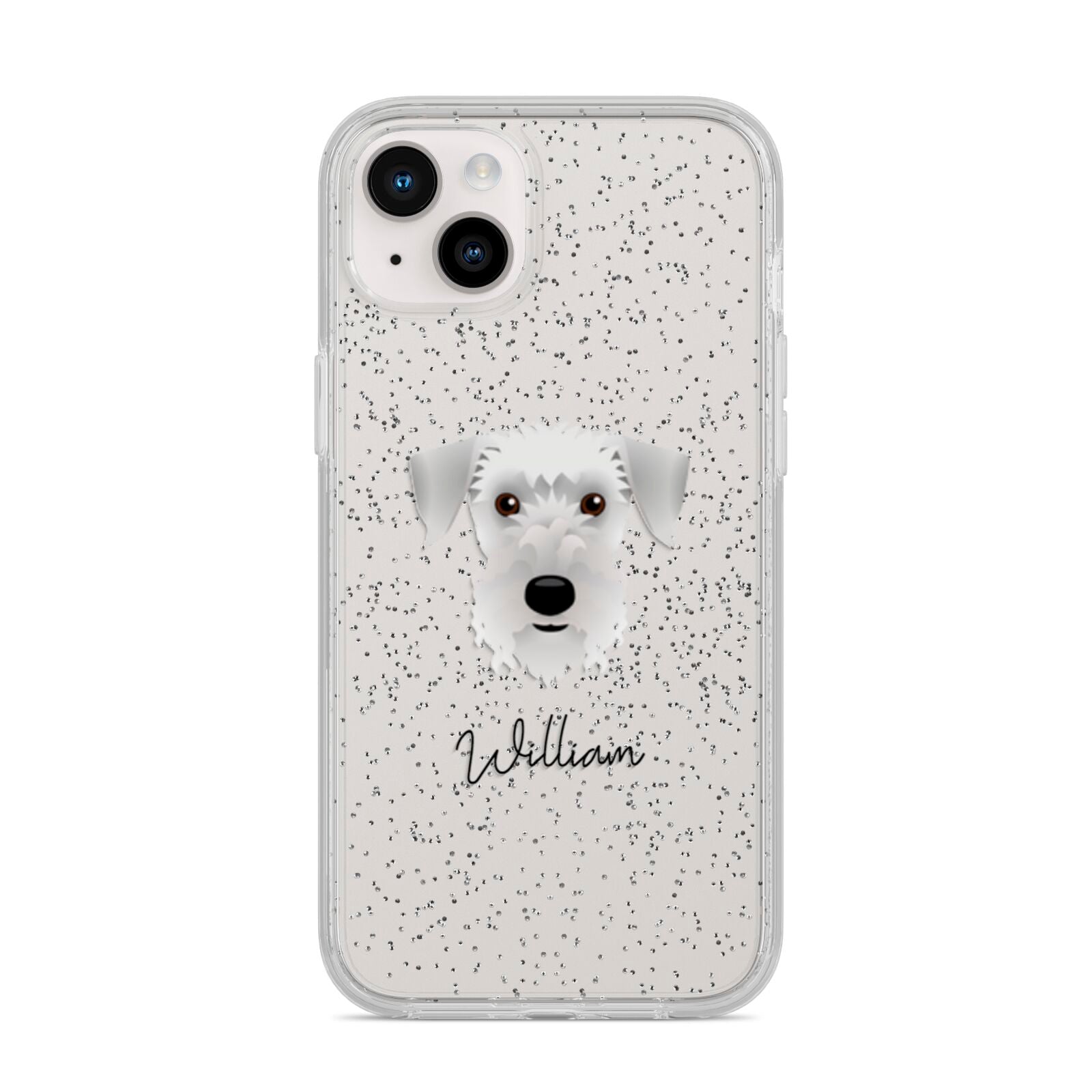 Cesky Terrier Personalised iPhone 14 Plus Glitter Tough Case Starlight