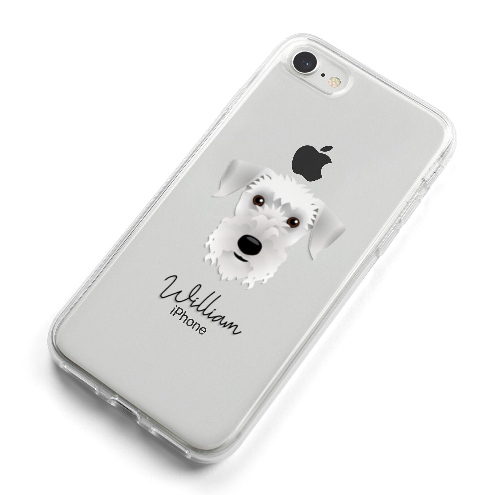 Cesky Terrier Personalised iPhone 8 Bumper Case on Silver iPhone Alternative Image