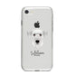 Cesky Terrier Personalised iPhone 8 Bumper Case on Silver iPhone