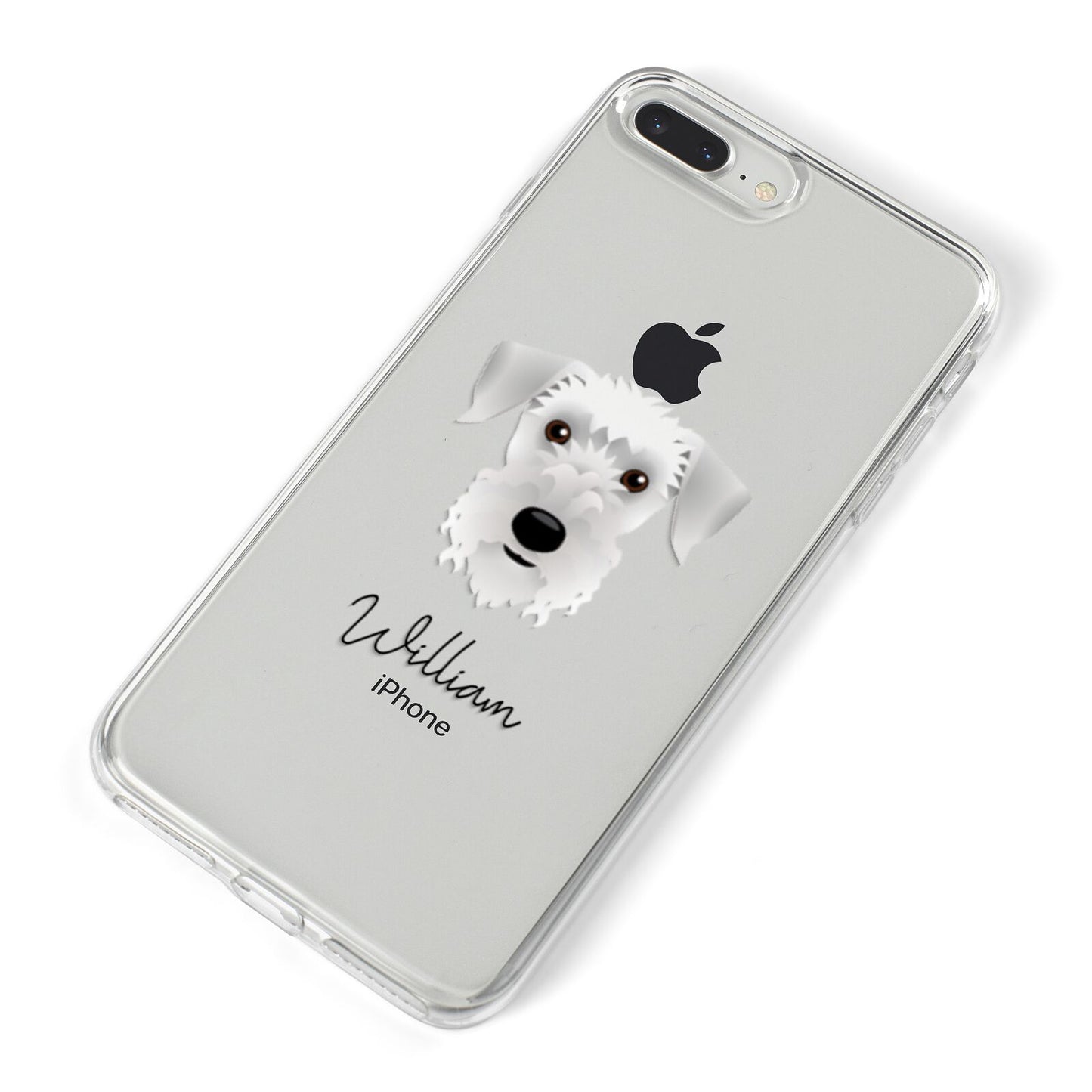 Cesky Terrier Personalised iPhone 8 Plus Bumper Case on Silver iPhone Alternative Image