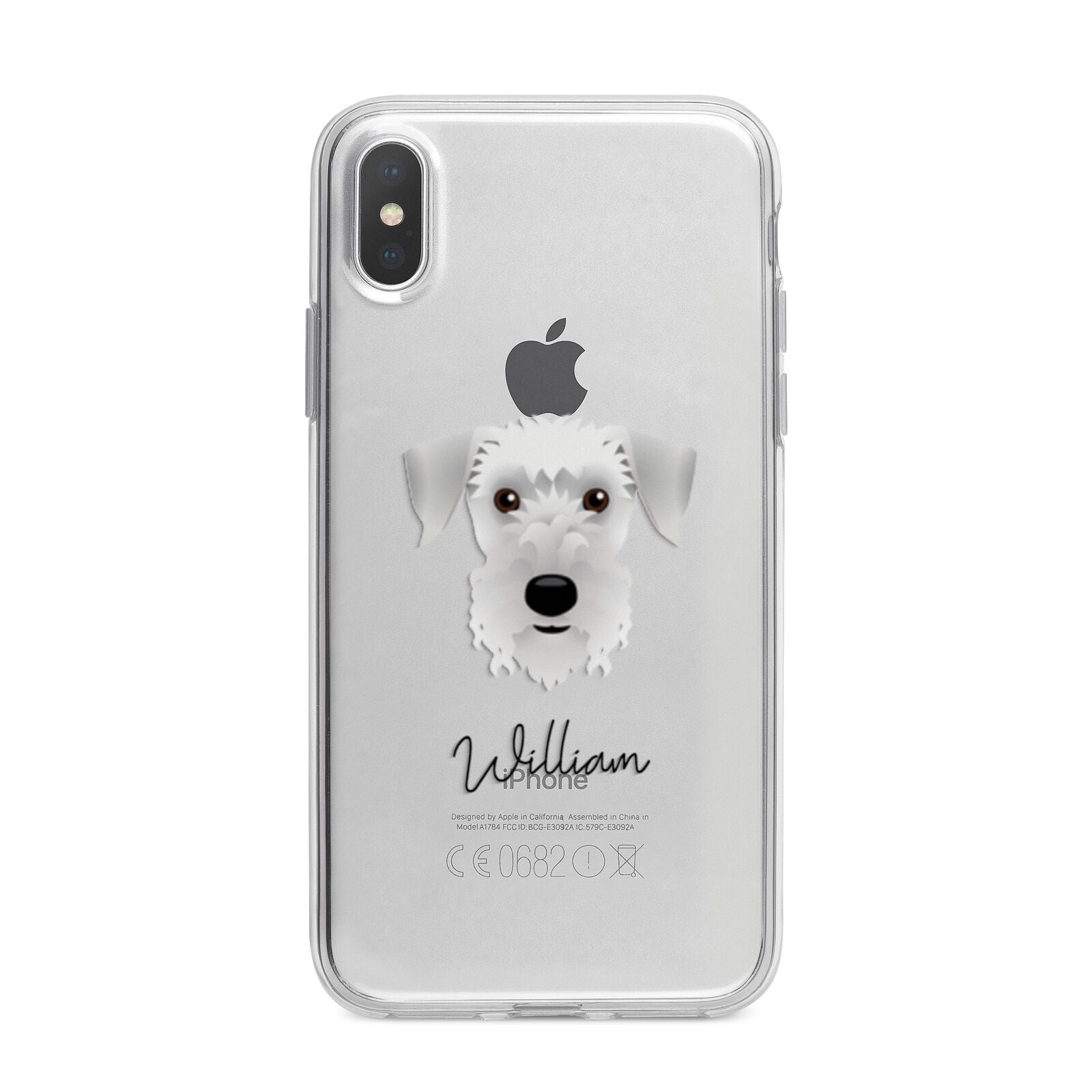 Cesky Terrier Personalised iPhone X Bumper Case on Silver iPhone Alternative Image 1