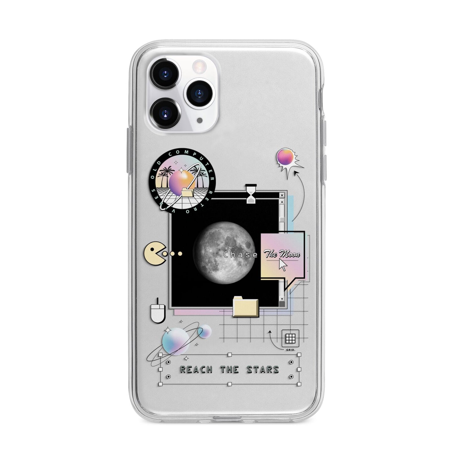 Chase The Moon Apple iPhone 11 Pro in Silver with Bumper Case