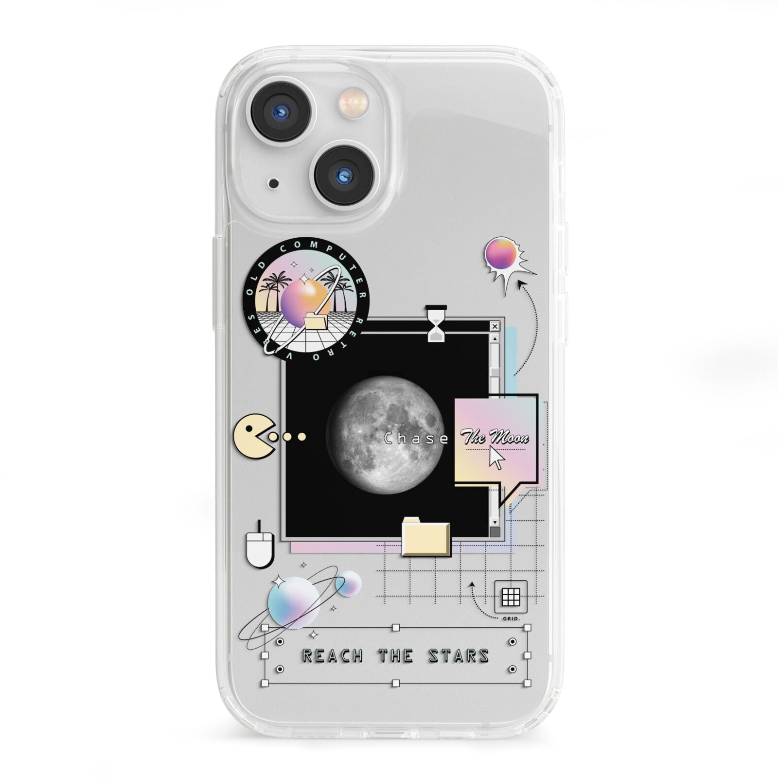 Chase The Moon iPhone 13 Mini Clear Bumper Case