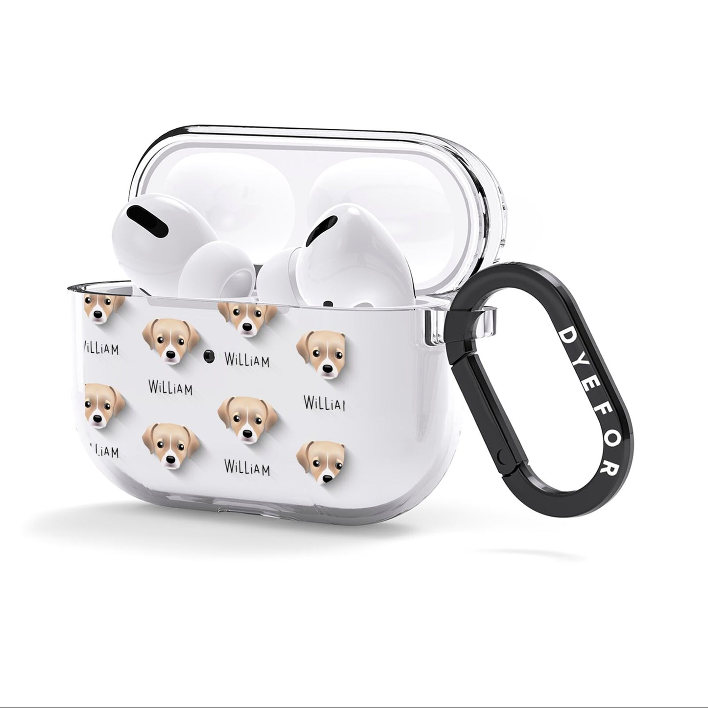 Cheagle Icon with Name AirPods Clear Case 3rd Gen Side Image