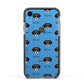 Cheagle Icon with Name Apple iPhone XR Impact Case Black Edge on Blue Phone