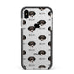 Cheagle Icon with Name Apple iPhone Xs Max Impact Case Black Edge on Silver Phone