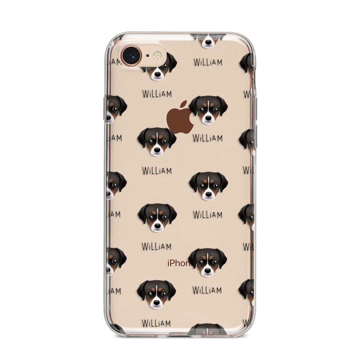Cheagle Icon with Name iPhone 8 Bumper Case on Rose Gold iPhone
