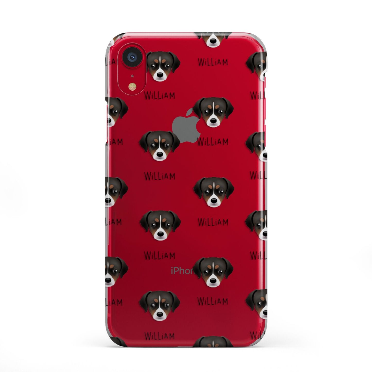 Cheagle Icon with Name iPhone XR 2D Snap Case on Red Phone