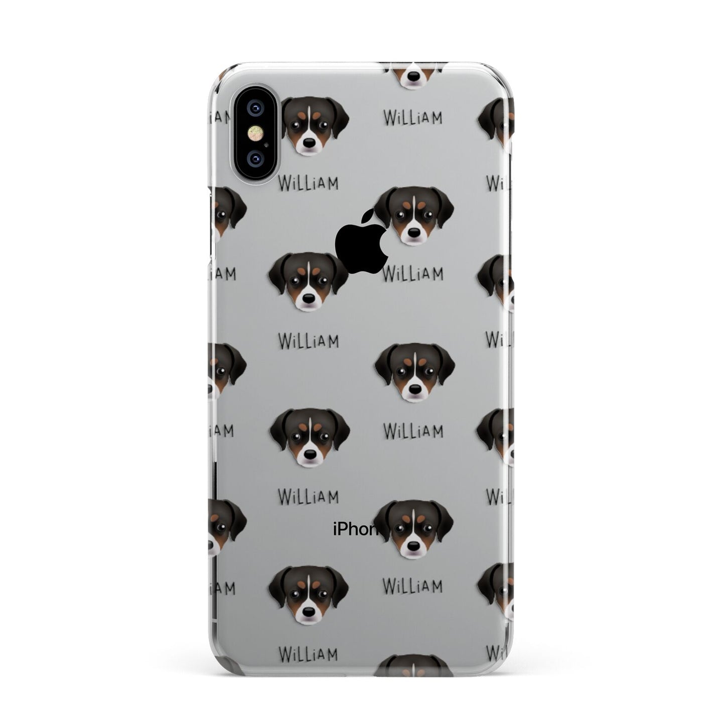 Cheagle Icon with Name iPhone XS Max 2D Snap Case on Silver Phone