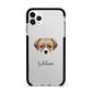 Cheagle Personalised Apple iPhone 11 Pro Max in Silver with Black Impact Case