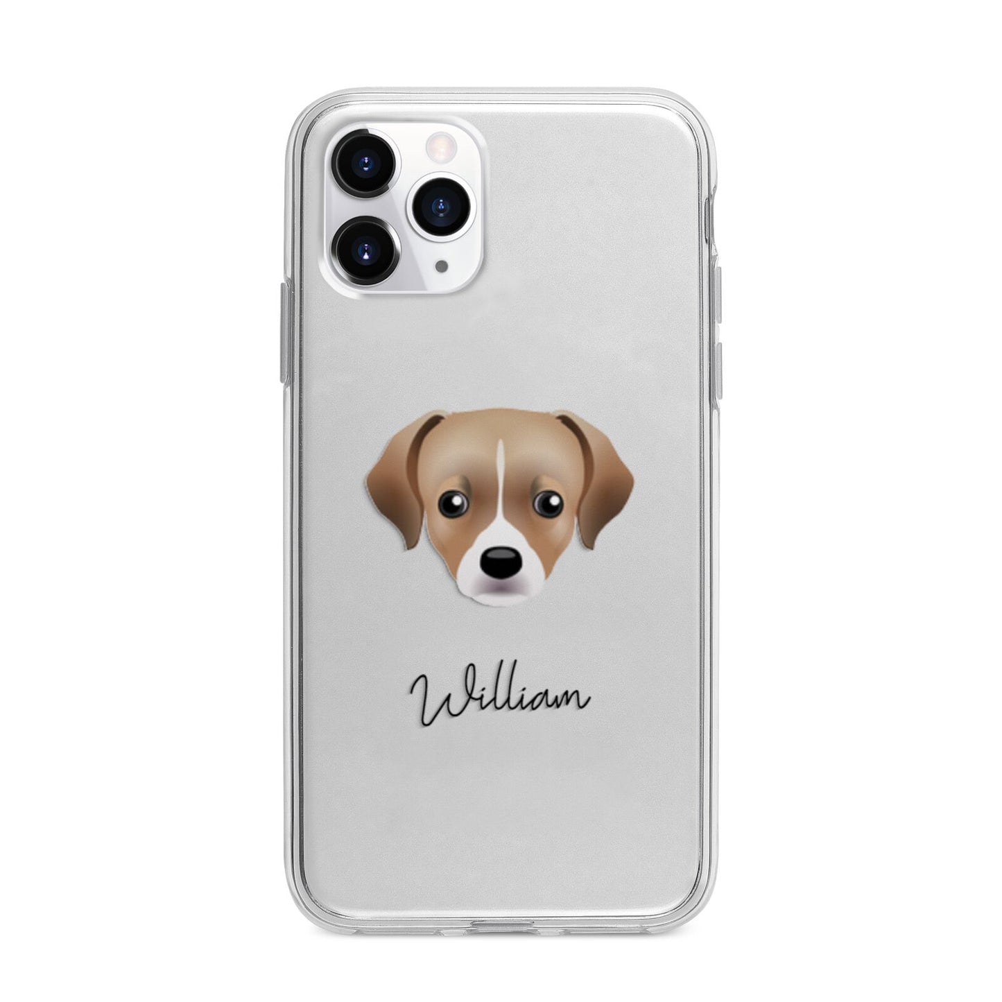Cheagle Personalised Apple iPhone 11 Pro Max in Silver with Bumper Case