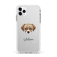 Cheagle Personalised Apple iPhone 11 Pro Max in Silver with White Impact Case