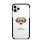 Cheagle Personalised Apple iPhone 11 Pro in Silver with Black Impact Case