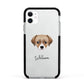 Cheagle Personalised Apple iPhone 11 in White with Black Impact Case