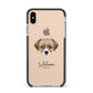Cheagle Personalised Apple iPhone Xs Max Impact Case Black Edge on Gold Phone