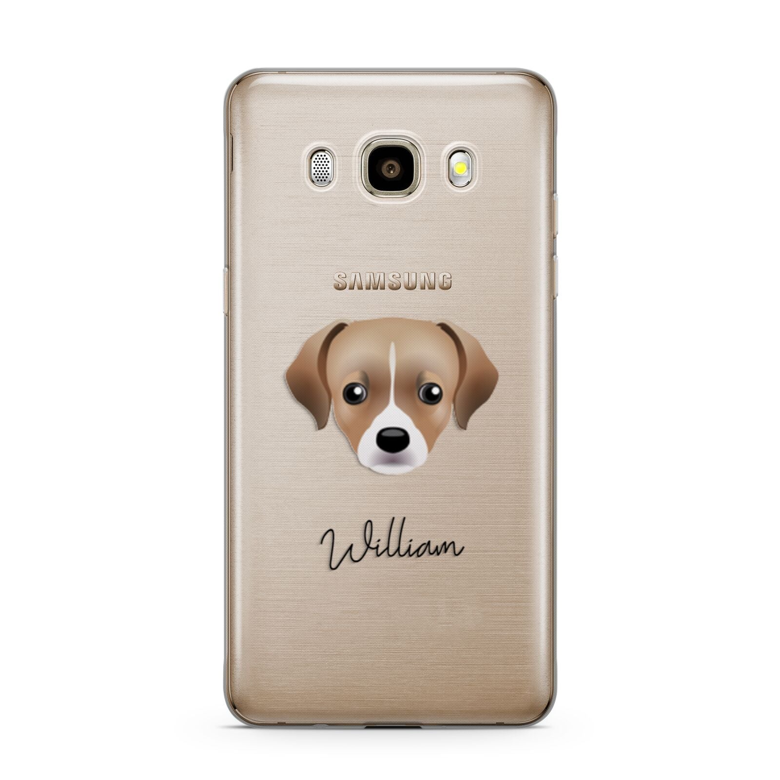 Cheagle Personalised Samsung Galaxy J7 2016 Case on gold phone