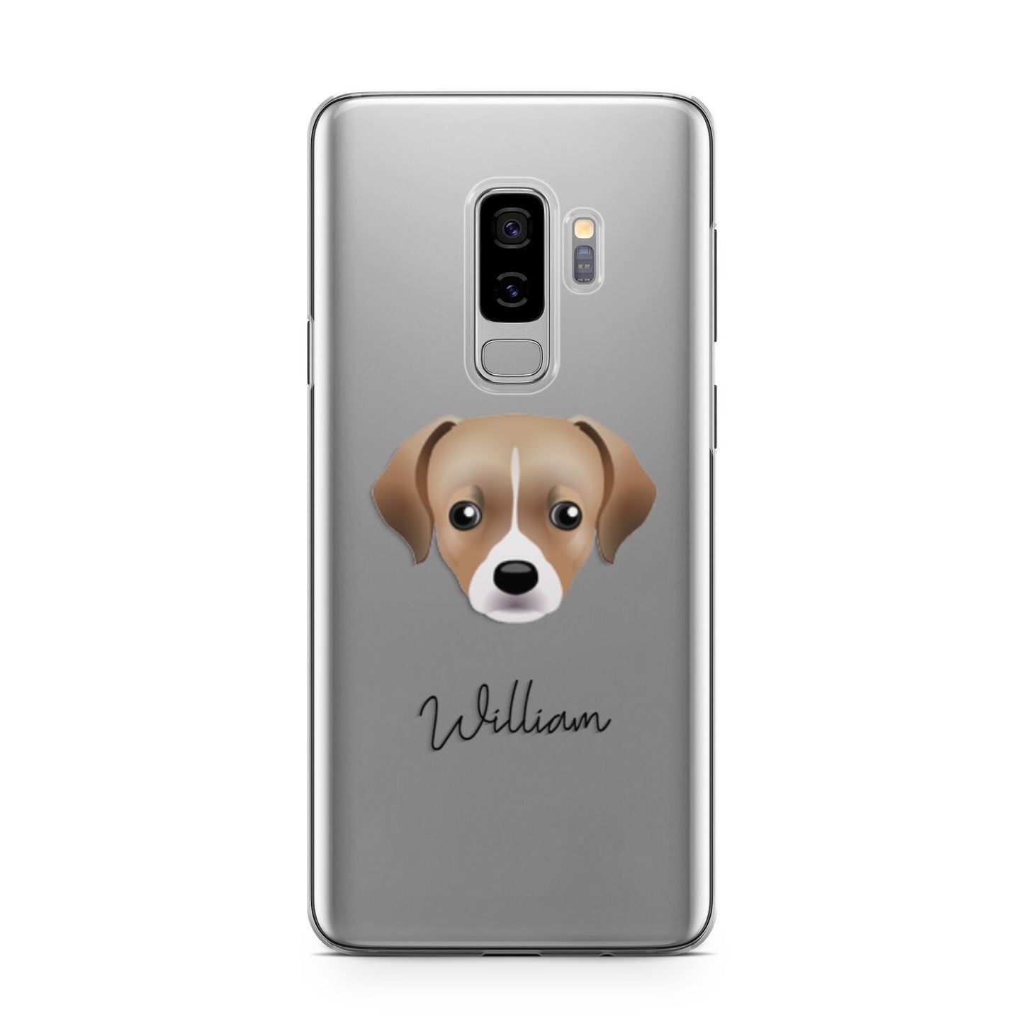 Cheagle Personalised Samsung Galaxy S9 Plus Case on Silver phone